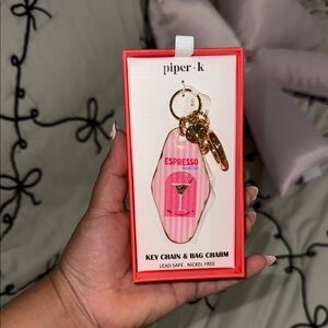 Piper K Pink Espresso Martini Key Chain